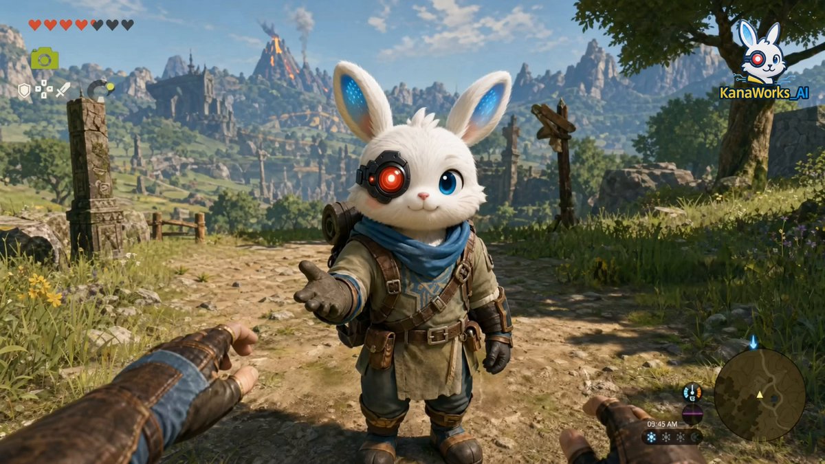 第一人称 RPG 对话与探索视频提示词