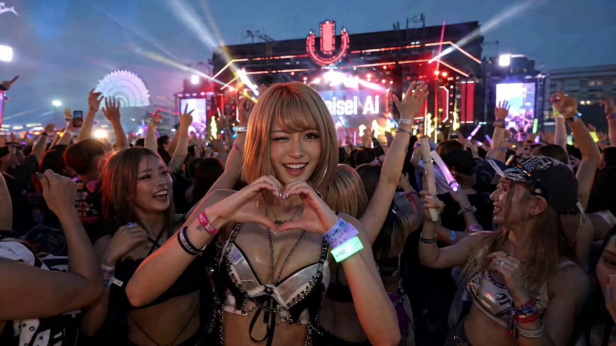 EDM 电子舞曲音乐节现场人群